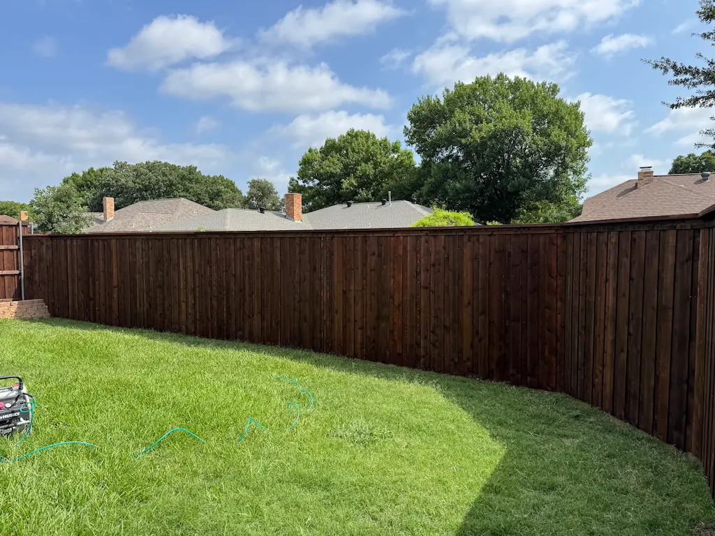 Professional cedar privacy fence installed by Rowley Fence in Fort Worth